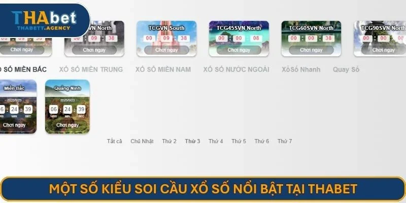 Một số kiểu soi cầu xổ số nổi bật tại THABET